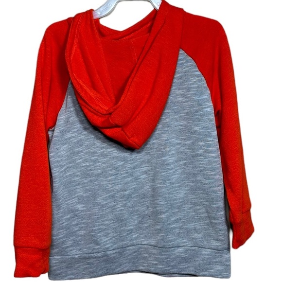 Old Navy Boys Hoodie Gray Orange 5T - Picture 4 of 6